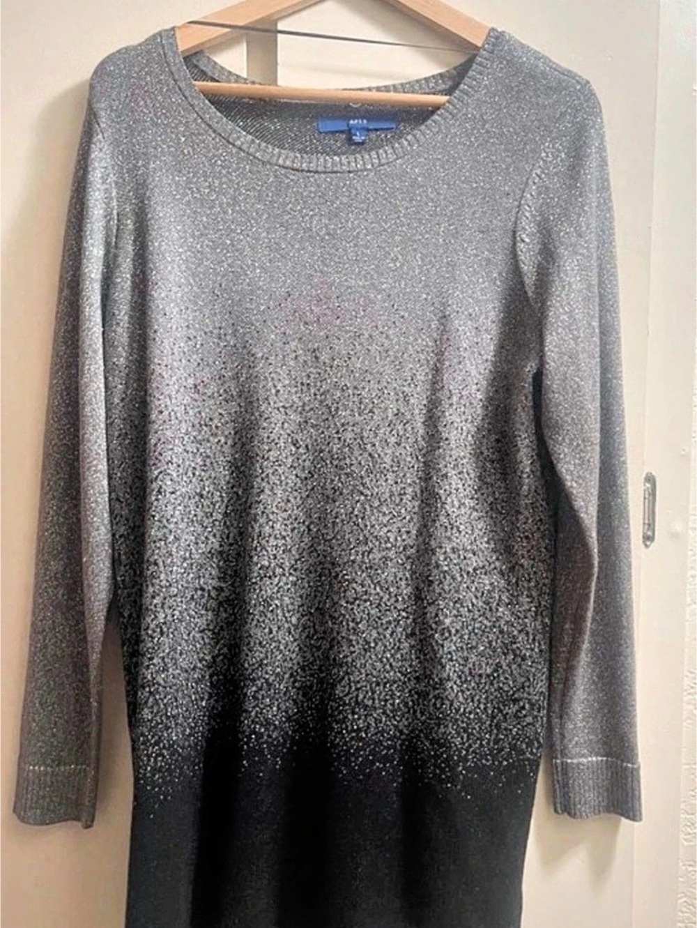 Apt. 9 Ombre Long Sleeve Top in Gray & Black